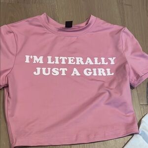 Funny cropped t shirts sizes xs/s, $5 for each